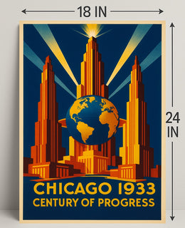 Chicago 1933 Century of Progress Poster Print PosterGoat