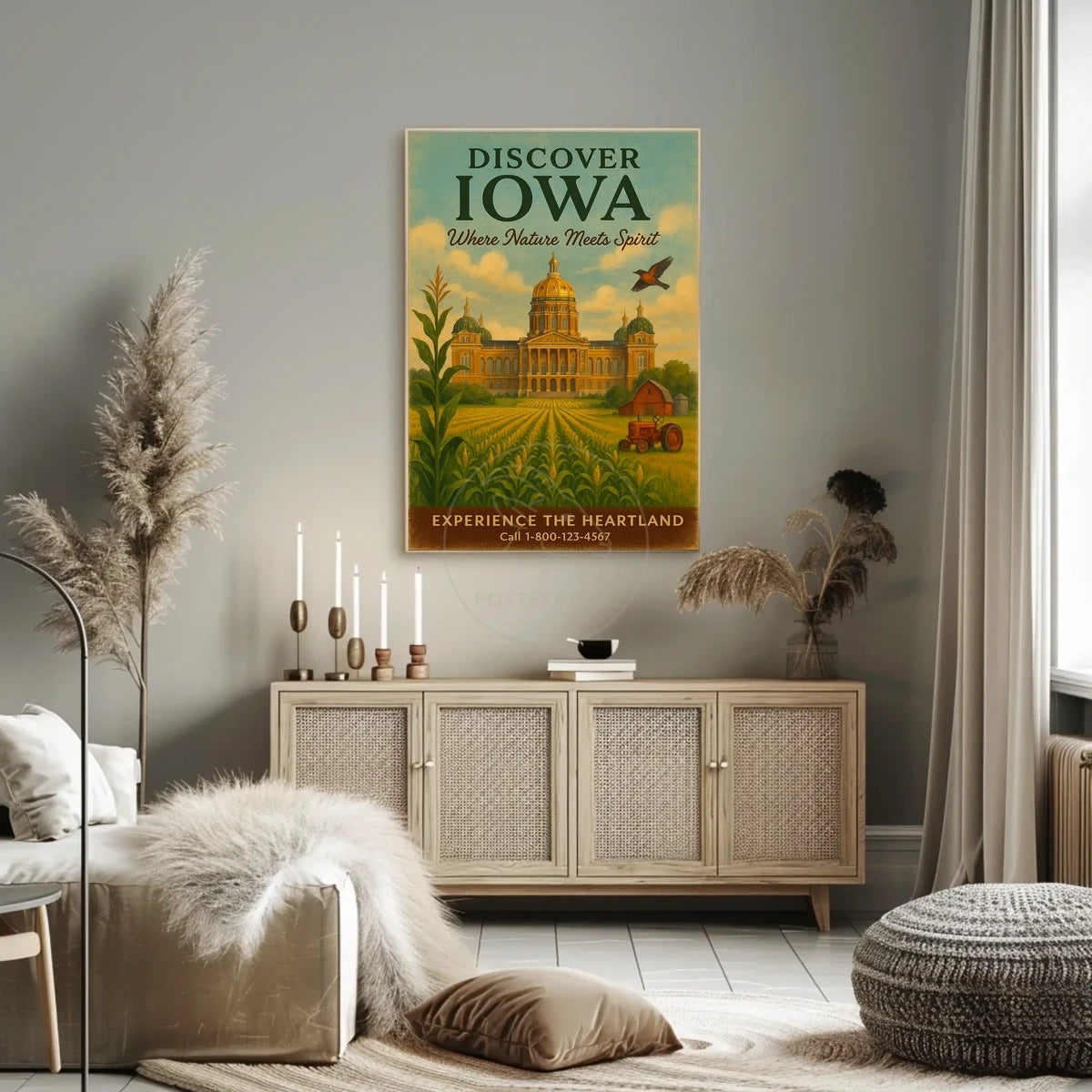 Iowa: Where Nature Meets Spirit - Travel Poster