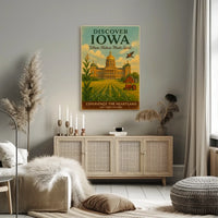Iowa: Where Nature Meets Spirit - Travel Poster
