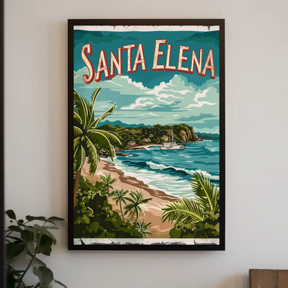Santa Elena Mexico Beach Paradise Travel Poster