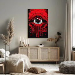 Surreal Eye and Abstract Forms Art Poster