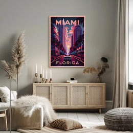 Miami Sunset Vibes Poster