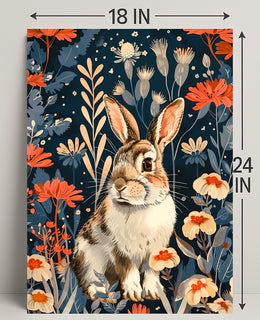 Enchanted Garden Rabbit William Morris Art Poster