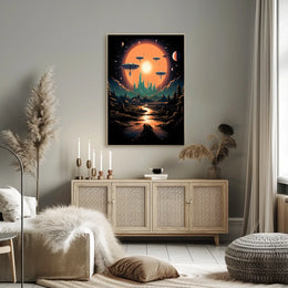 Futuristic Landscape Poster