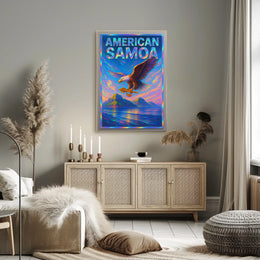 American Samoa Vibrant Tribute Poster