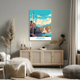 Vibrant Adana Cityscape Poster: A Modern Architectural Scene