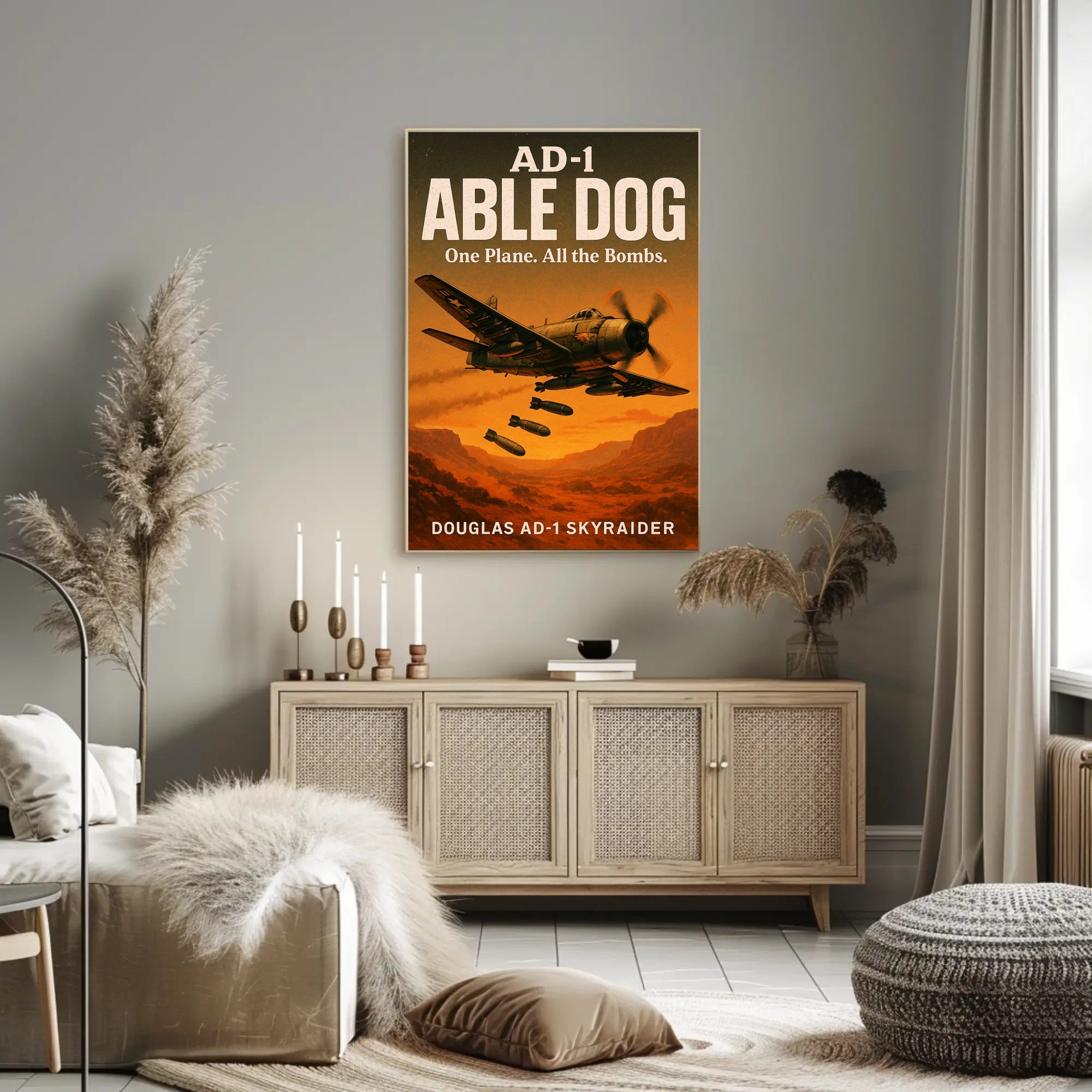 Douglas AD-1 Skyraider Able Dog Poster PosterGoat