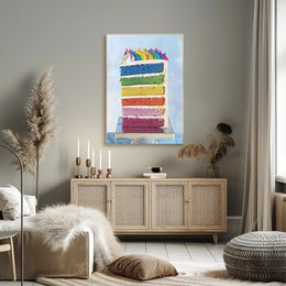 Rainbow Cake Delight Poster