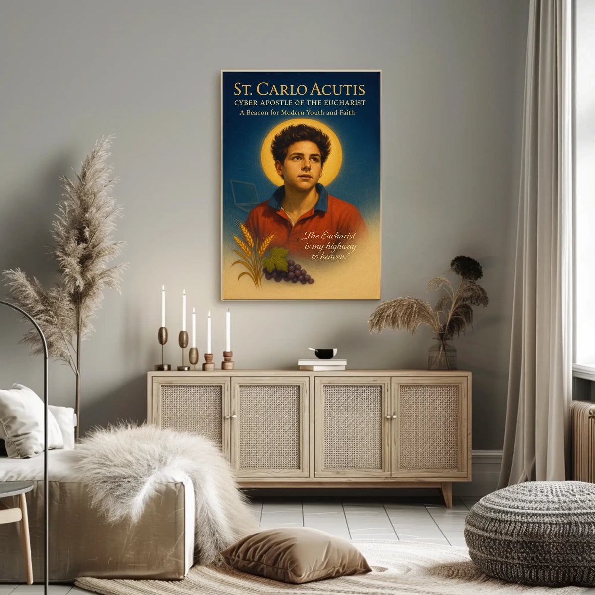 St. Carlo Acutis Cyber Apostle of the Eucharist Poster