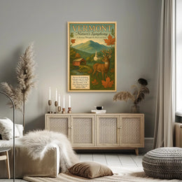 Vermont Scenic Beauty Vintage Travel Promotion Poster