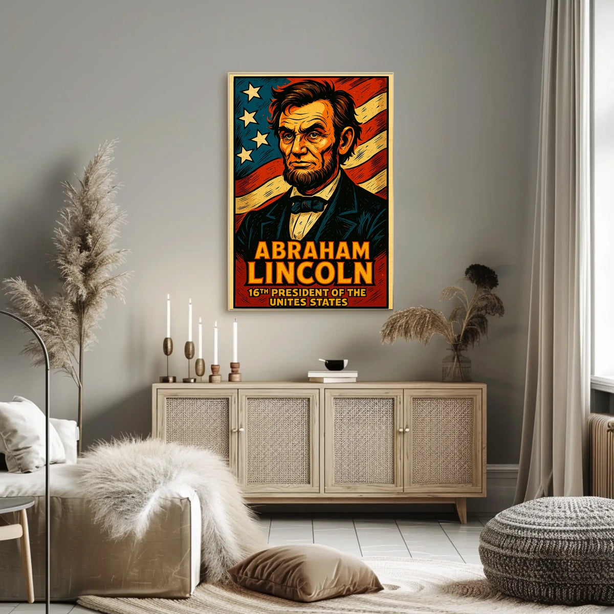 Abraham Lincoln 16th President Poster Wall Art Decor