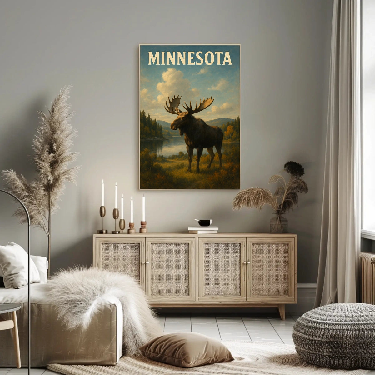 Majestic Minnesota Moose Poster