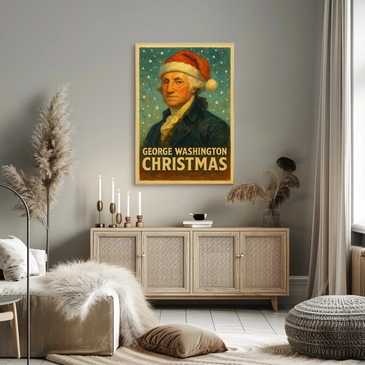 George Washington Christmas Poster