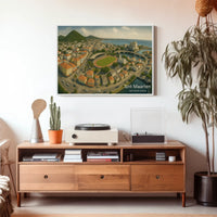 Sint Maarten Aerial View Poster