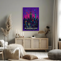 New York Dreamscape: Vibrant Cityscape Urban or Cityscape Poster