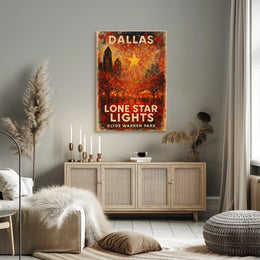 Dallas Lone Star Lights Poster