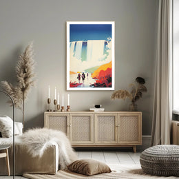 Journey Beneath The Falls Scenic Wall Art Poster