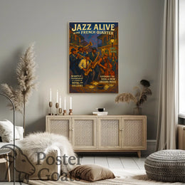 New Orleans Jazz Night in French Quarter Poster