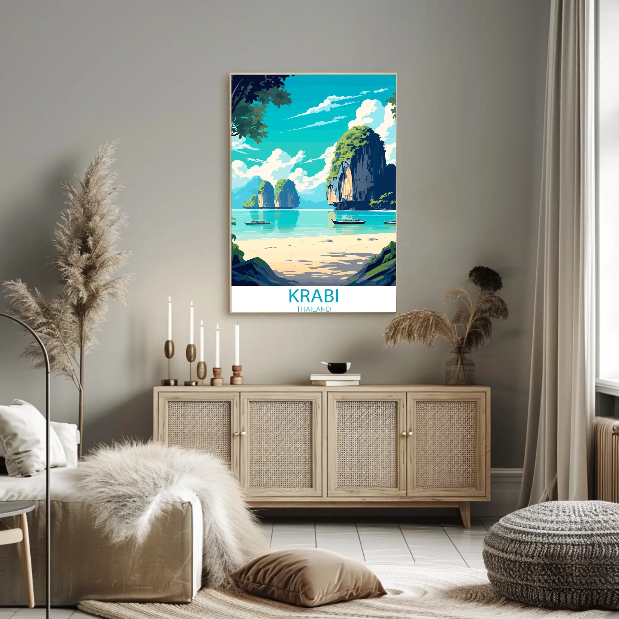 Krabi Tropical Paradise Travel Poster