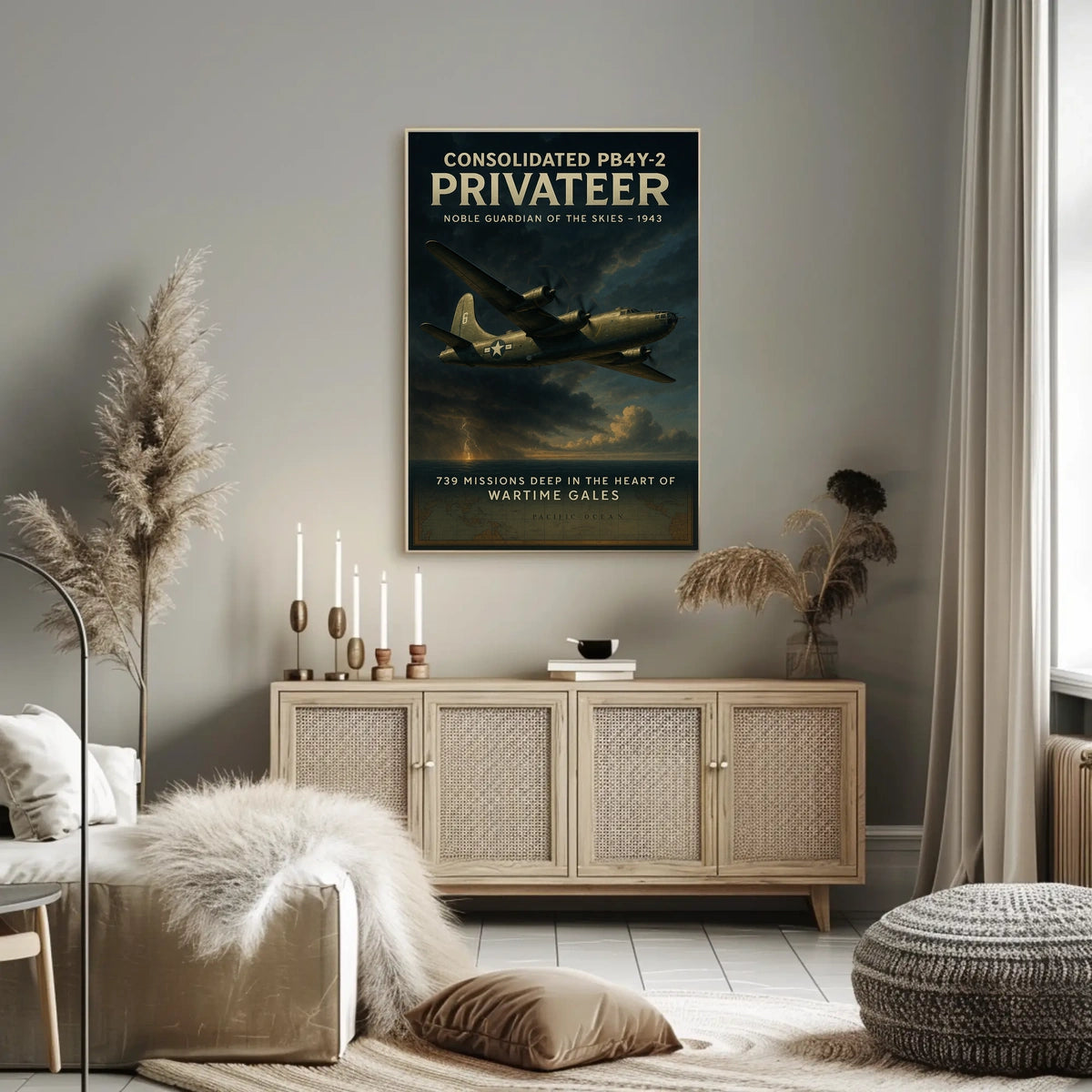 Consolidated PB4Y-2 Privateer WWII Aviation Poster