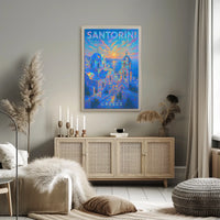 Santorini Sunset Greece Poster