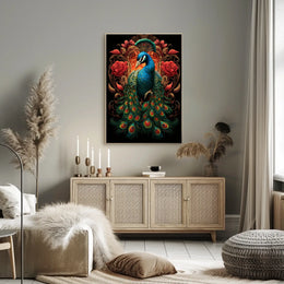 Majestic Peacock In Bloom Poster