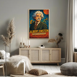 Einstein Relativity Vintage Science Poster