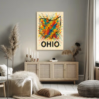 Ohio Splash Art Poster