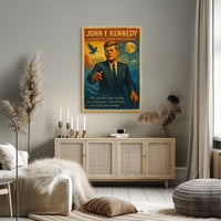 Visionary Leader Vintage Patriotic Art Poster Print