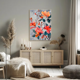 Vibrant Floral Elegance Wall Art Print