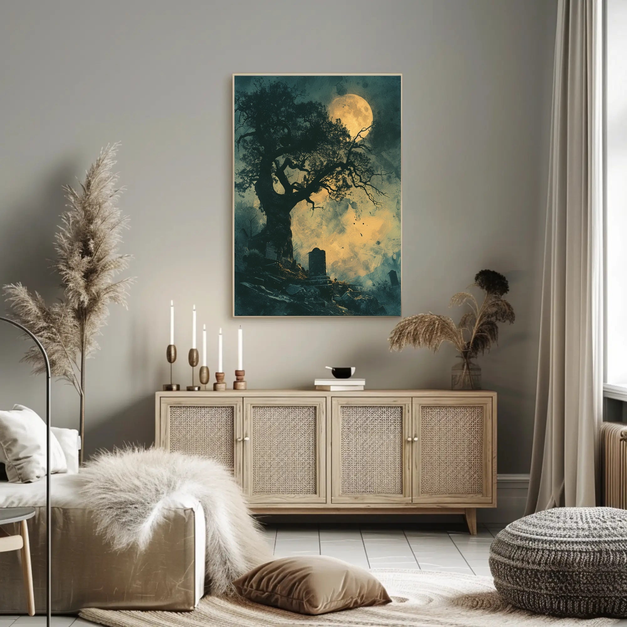 Haunting Gothic Graveyard Scene Fantasy or Mythology Poster PosterGoat