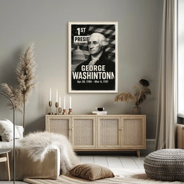 George Washington 1st President of the United States Digital Montaje Poster