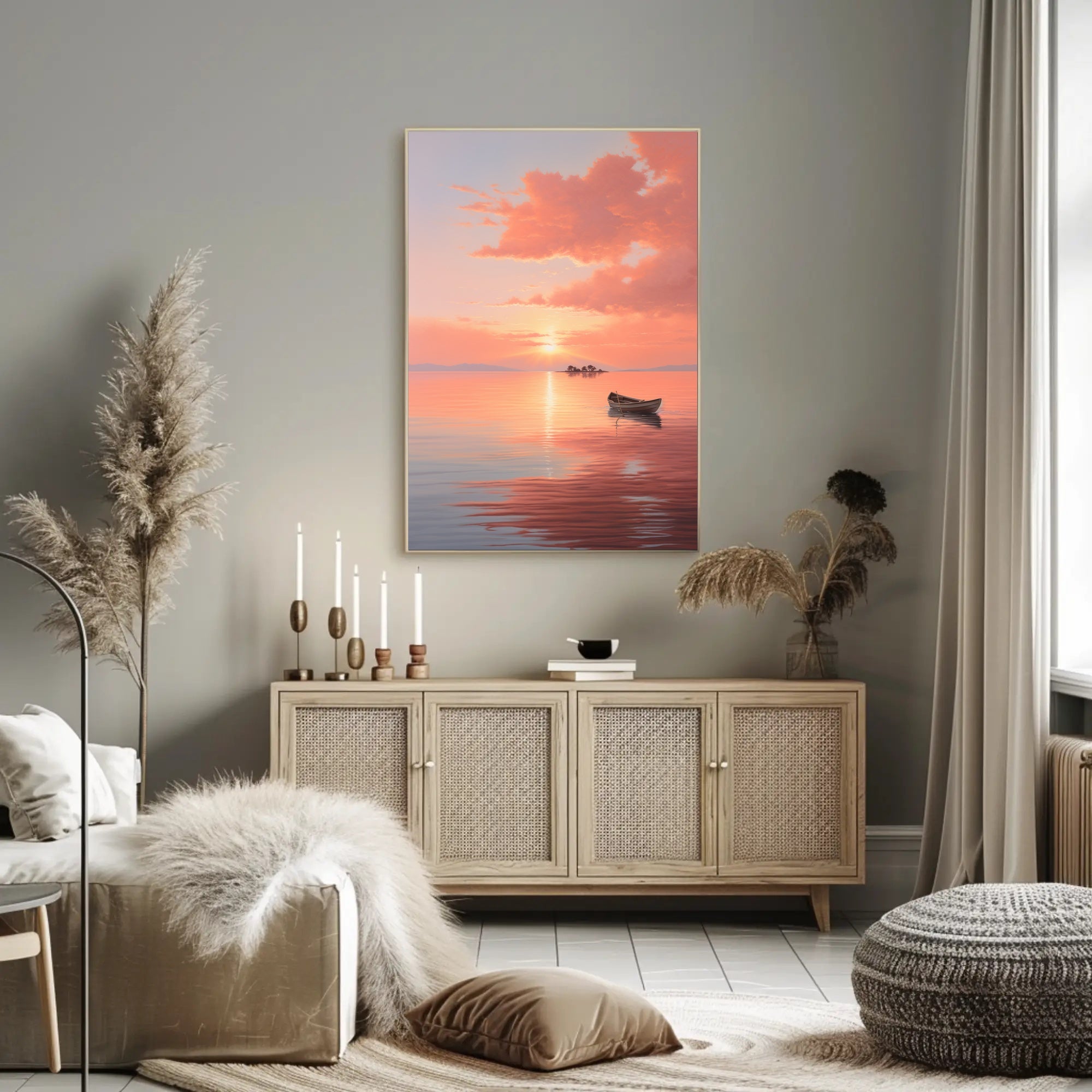 Serene Sunset Glow: Abstract, Artistic, or Pop Culture Poster
