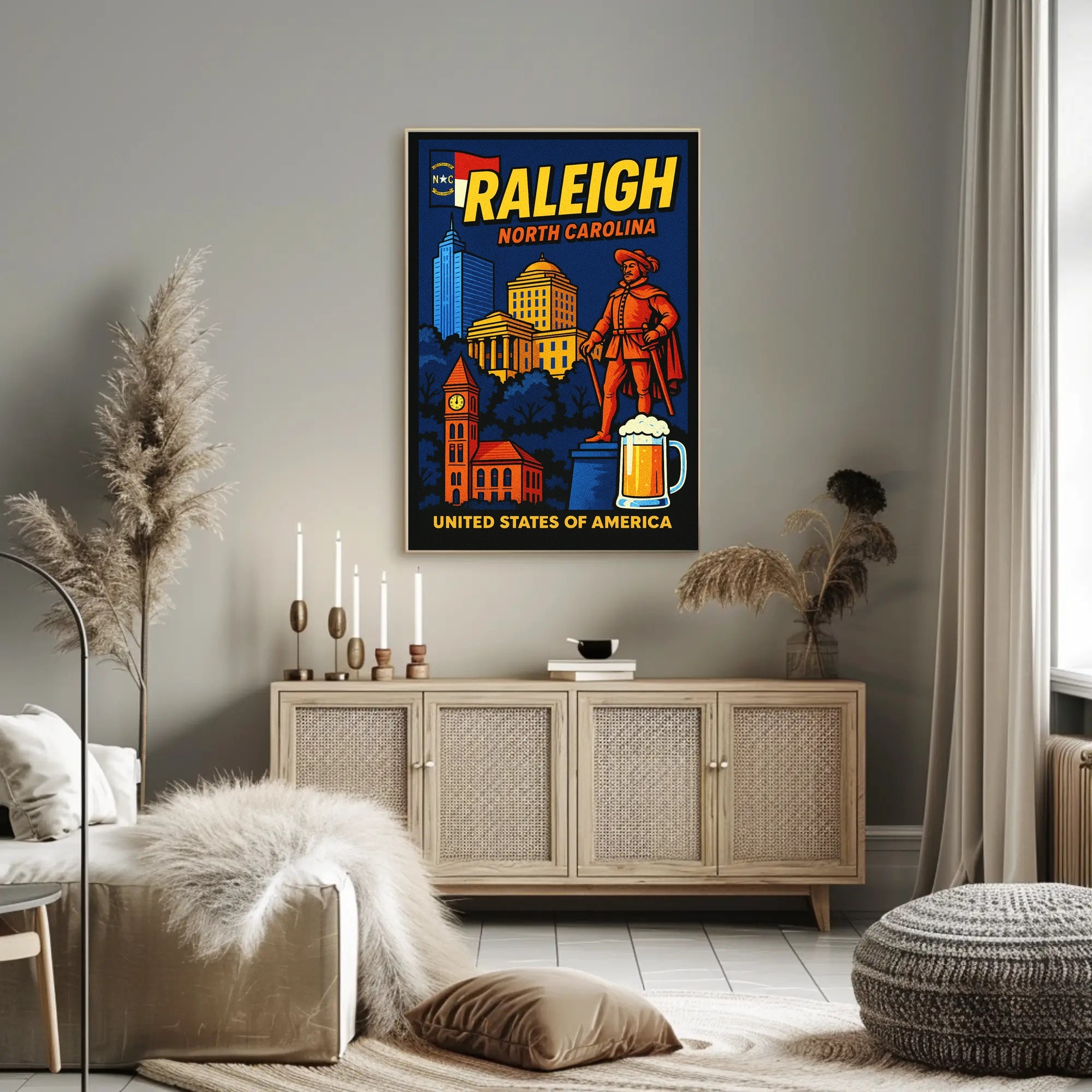 Raleigh, North Carolina Poster PosterGoat