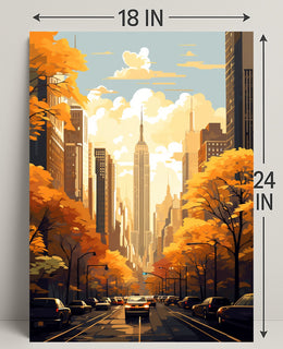 Autumn In The City Poster PosterGoat