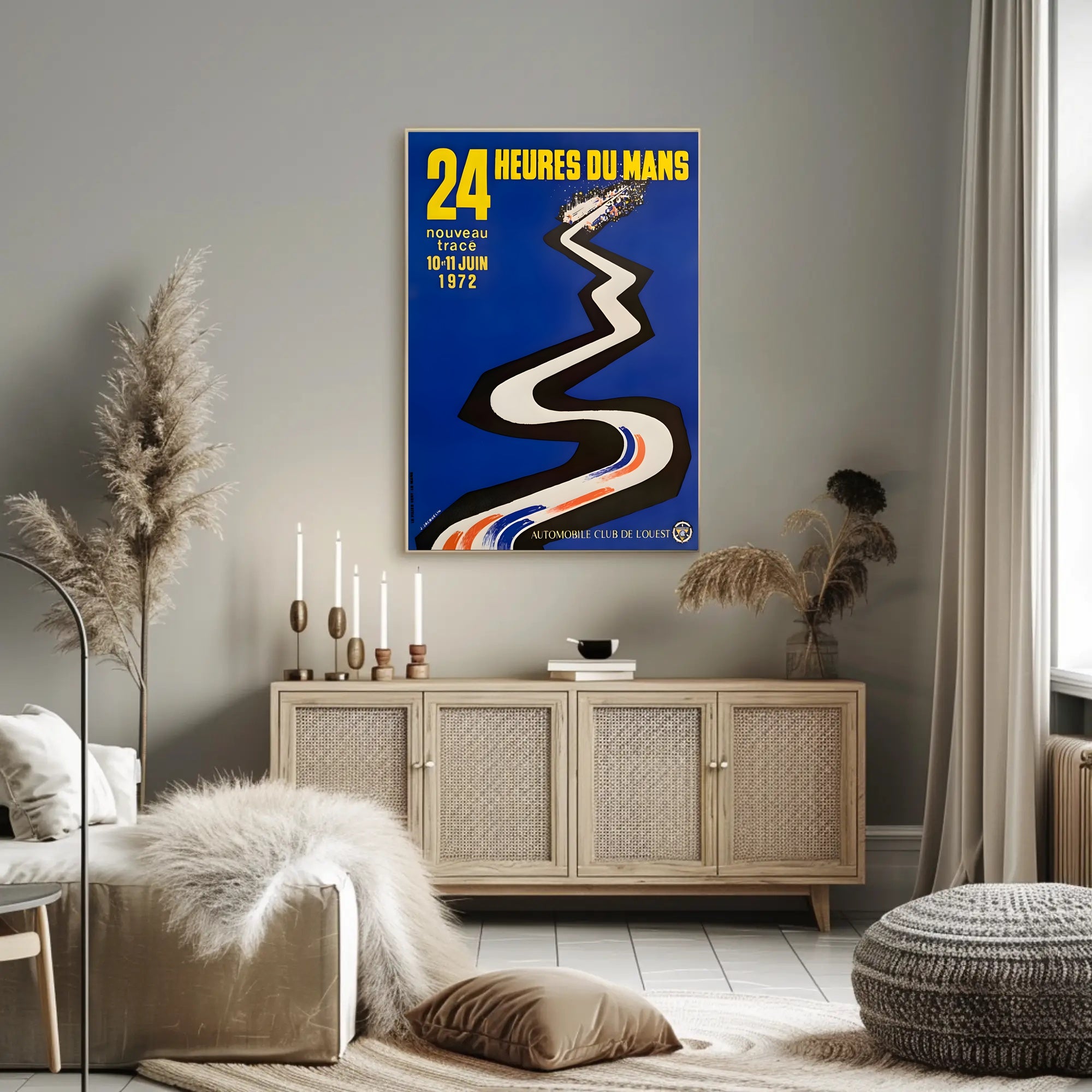 Vintage 24 Heures Du Mans 1972 Art Print