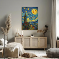 Starry Night Interpretation Poster