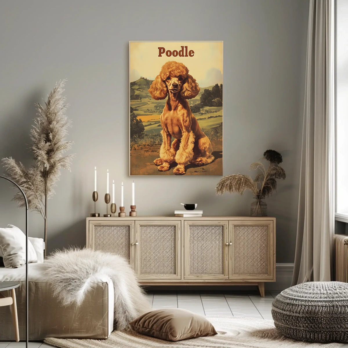 Poodle Portrait Poster