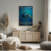 Triggerfish Salt Water Fish Poster