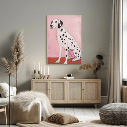 Dalmatian Dog Poster Modern Minimalist Wall Art