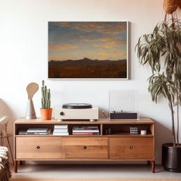 Serene Landscape Painting of Sunset: Artistic Poster
