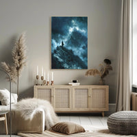 Ethereal Moonlit Adventure in Mountains Fantasy or Mythology Poster PosterGoat