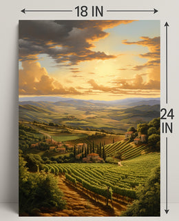 Golden Countryside Vista Poster