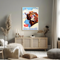 Montreux-Oberland Bernois Swiss Skiing Poster