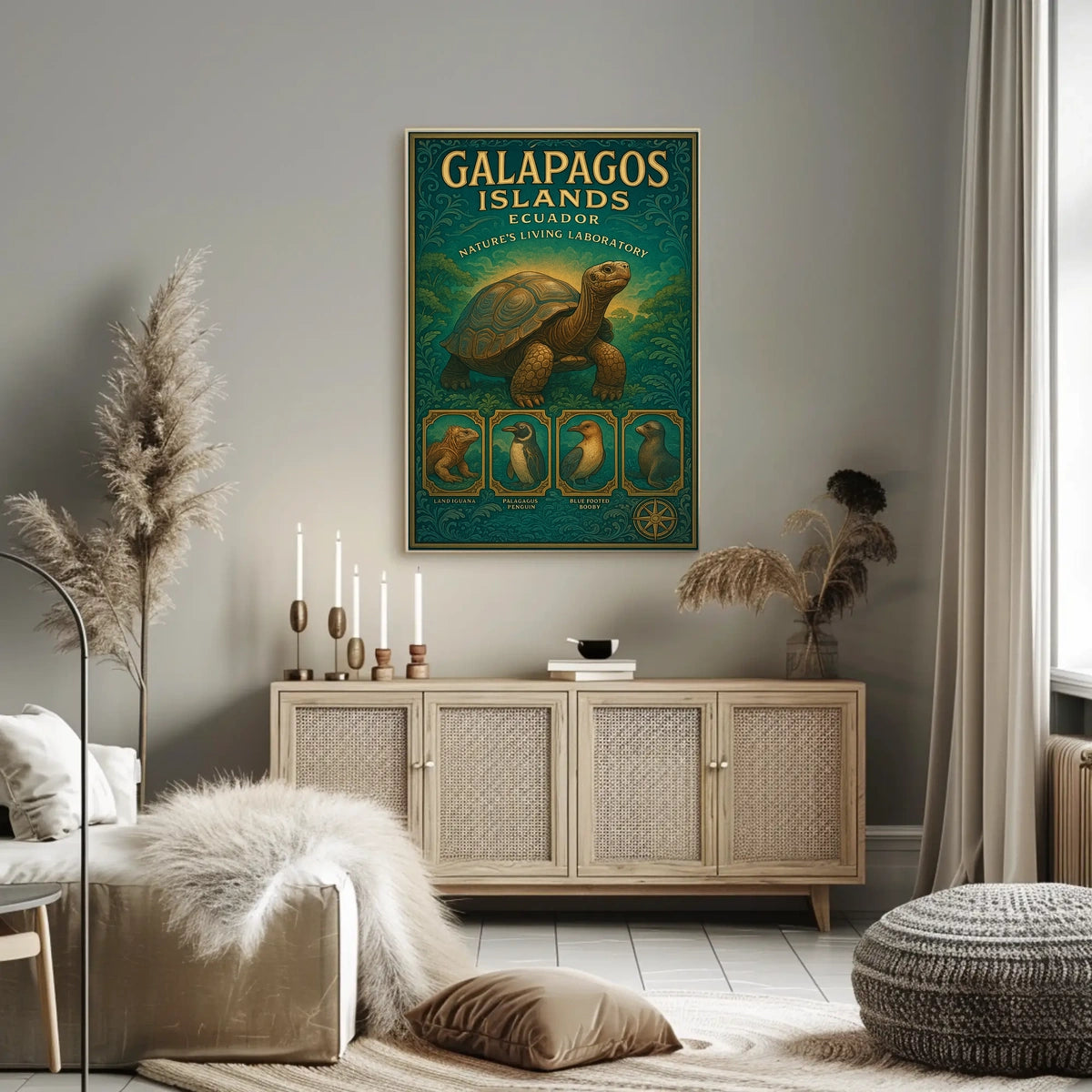 Galapagos Islands Natures Living Laboratory Poster
