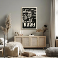 George W. Bush 43rd President of the United States Digital Montaje Poster