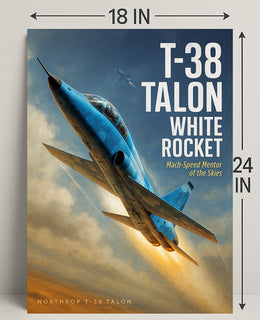 Northrop T-38 Talon White Rocket Poster PosterGoat