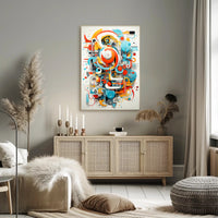 Abstract Geometric Symphony Abstract Poster PosterGoat