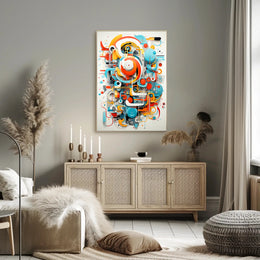 Abstract Geometric Symphony Abstract Poster PosterGoat