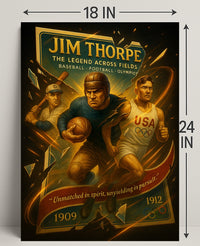 Jim Thorpe Legend Across Fields Poster Art PosterGoat